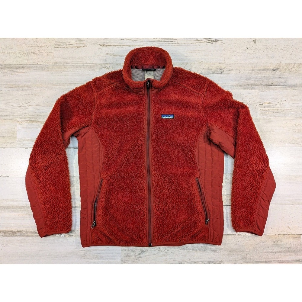 Patagonia Jacket Womens Large Retro X Sherpa Fleece Full Zip Red 23071
